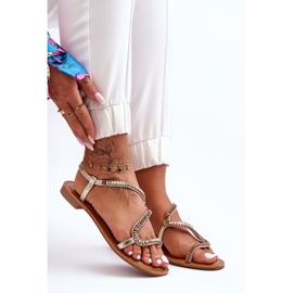 Arany Hayen női bebújós szandál aranysárga 1