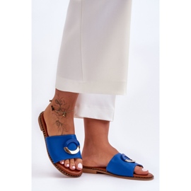 Női kék sherry díszítésű papucs 1 Női kék sherry díszítésű papucs 1