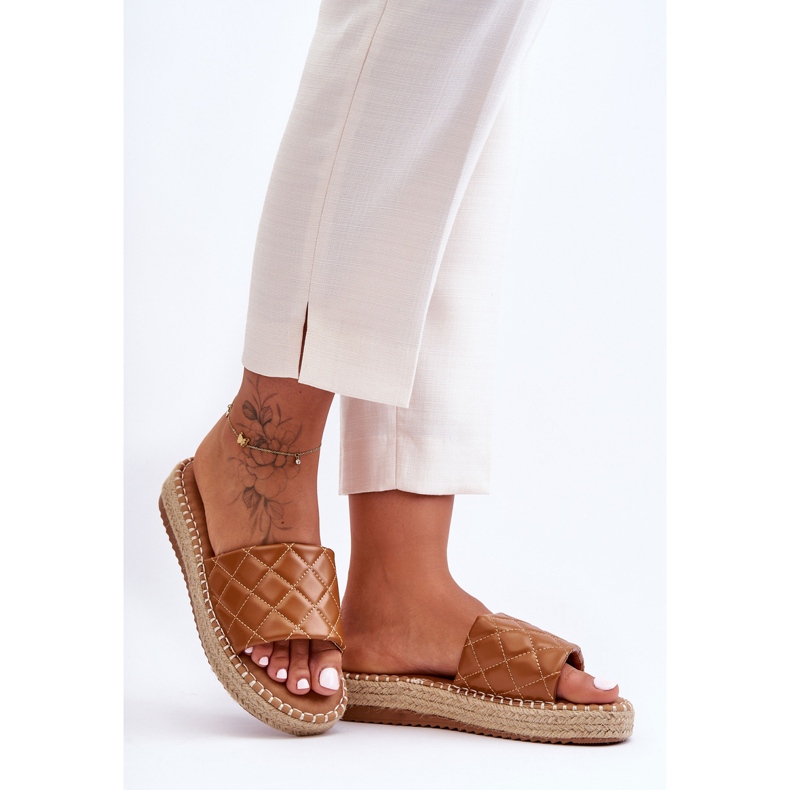 Női Camel Lullaby Platform papucs barna 1