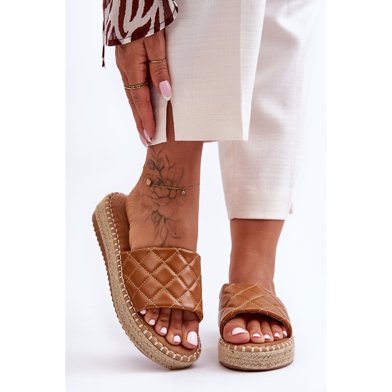 Női Camel Lullaby Platform papucs barna 2