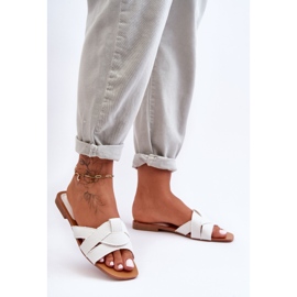 Női szövet papucs fehér Aversa 2