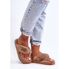 Női Szőrme Papucs Papucs Barna Elma 1