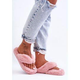 Női szőrme papucs Pink Elma papucs rózsaszín 1