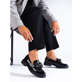 SHELOVET Cipők íjjal fekete 1