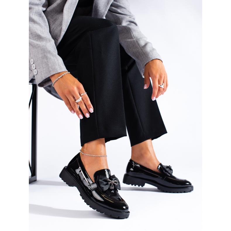 SHELOVET Cipők íjjal fekete 1