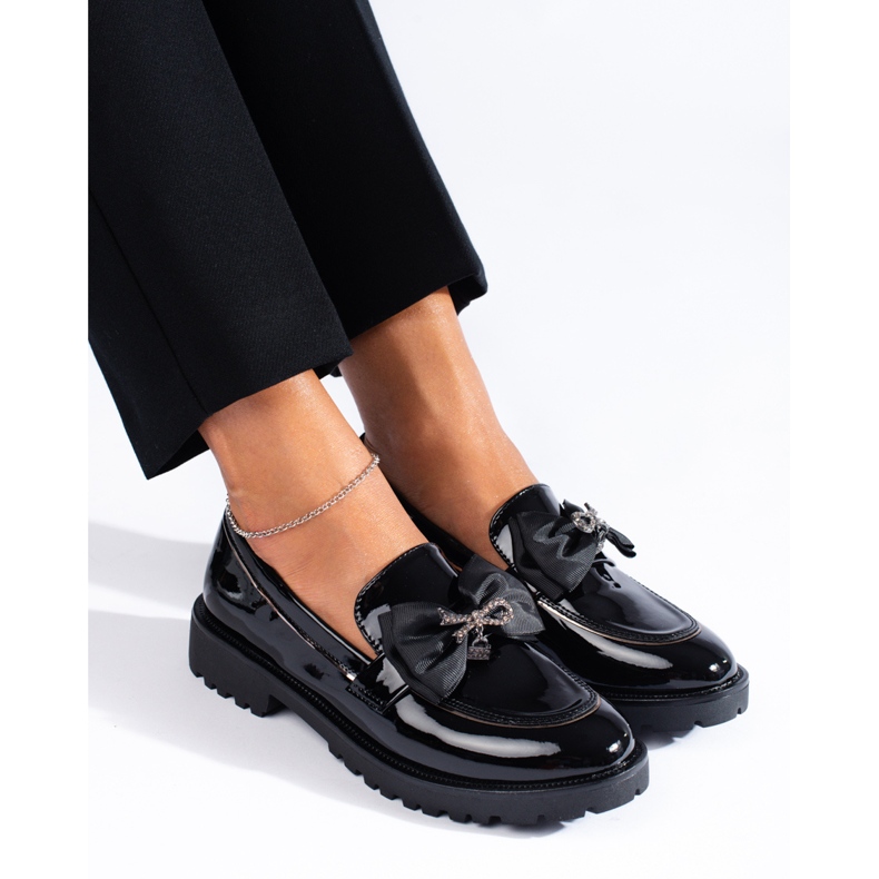 SHELOVET Cipők íjjal fekete 2