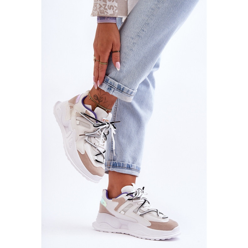 Bőr Platform Sportcipő Fehér Sifel 2