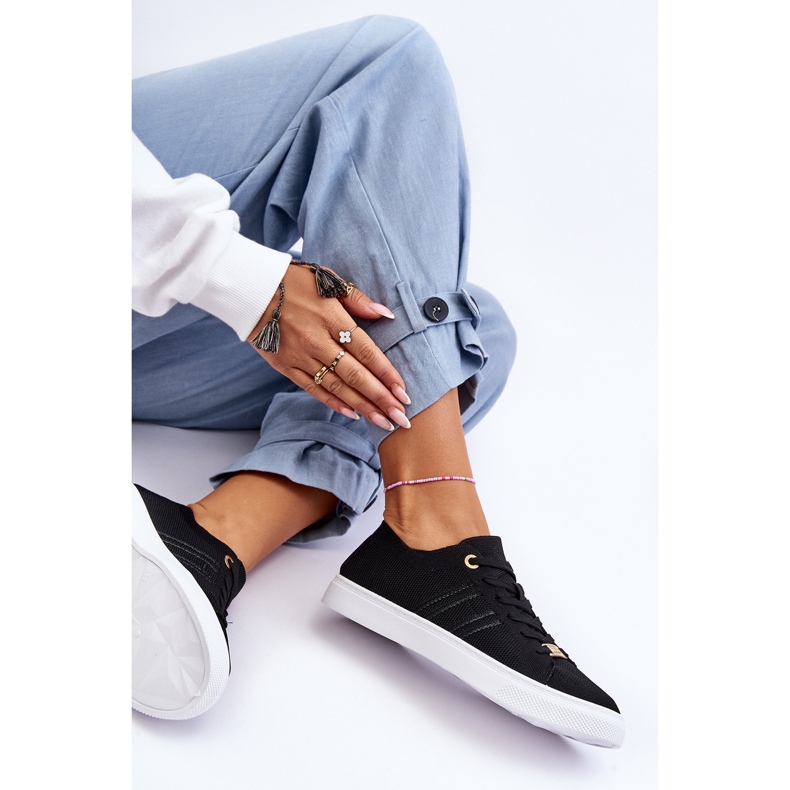 PE1 Női Fűzős tornacipő Fekete Etna 2