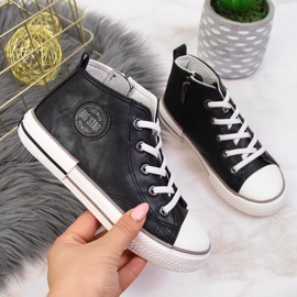 Gyermek tornacipő öko bőr fekete Big Star II374003 1