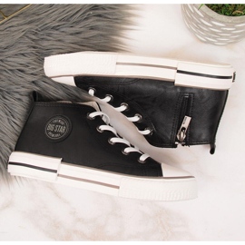 Gyermek tornacipő öko bőr fekete Big Star II374003 2