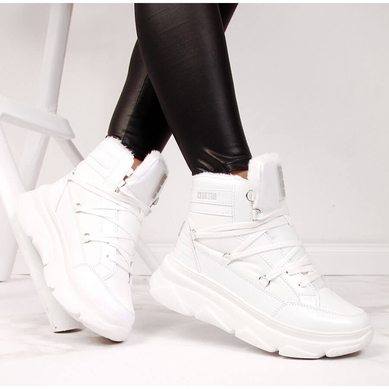 Női hócsizma a platformon fehér Big Star II274463 1 Női hócsizma a platformon fehér Big Star II274463 1