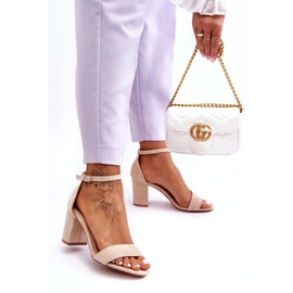 Női öko-alkalmazott bézs szandál 2