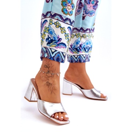 Ezüst öko-lebális öko-bőr papucs 1