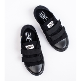 SHELOVET Fekete gyerek tornacipő 3F tépőzárral 1