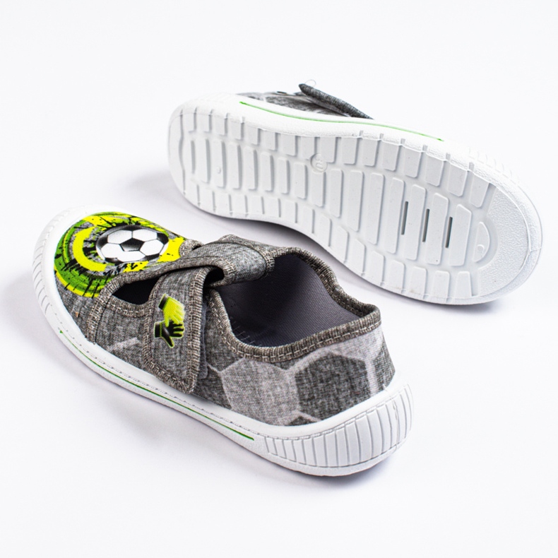 SHELOVET Szürke papucs fiú 3F labdához sokszínű 1