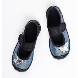 SHELOVET 3F pillangós papucs lányoknak szürke 1