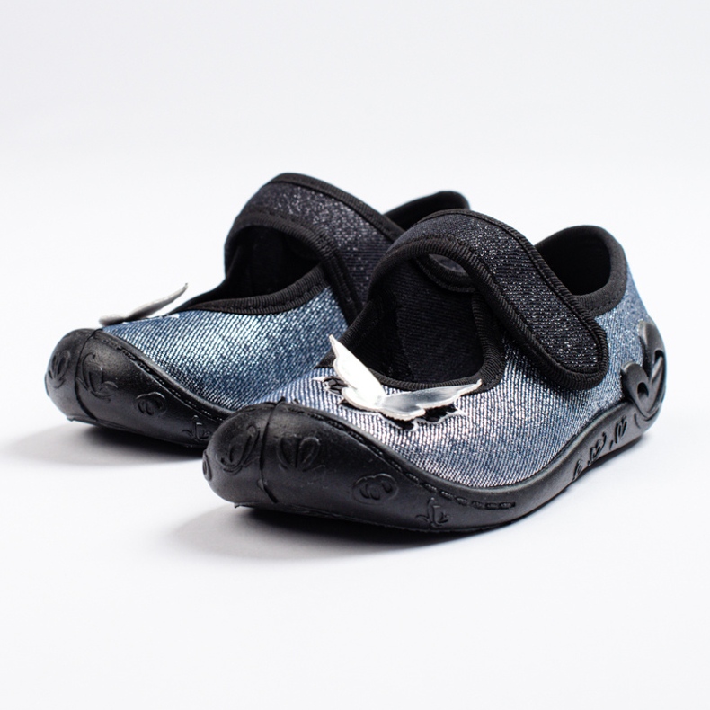 SHELOVET 3F pillangós papucs lányoknak szürke 2