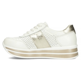 Női bőr tornacipő fehér Filippo platformon 1