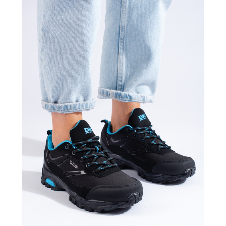 DK fekete-kék női sport trekking cipő 1