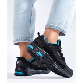 DK fekete-kék női sport trekking cipő 2