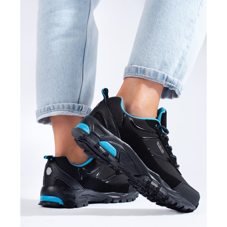 DK fekete-kék női sport trekking cipő 2