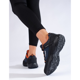 Női szabadtéri trekking cipő DK sötétkék és fekete színben 2