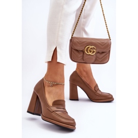 PS1 Divatos Pumpák Sarkú Barna Florence 1