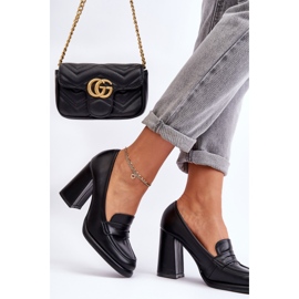 PS1 Divatos Pumpák Sarkú Fekete Florence 2