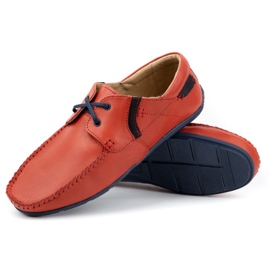 Olivier Férfi bőr cipők 297 piros 2