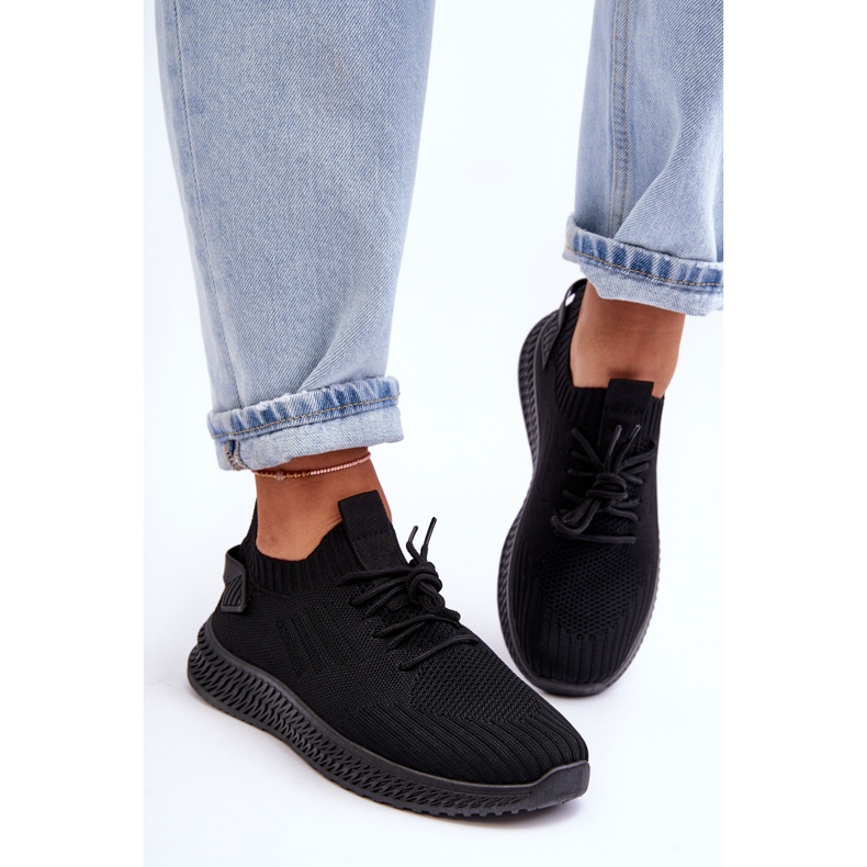 PG1 Zauna női bebújós textil tornacipő fekete 1