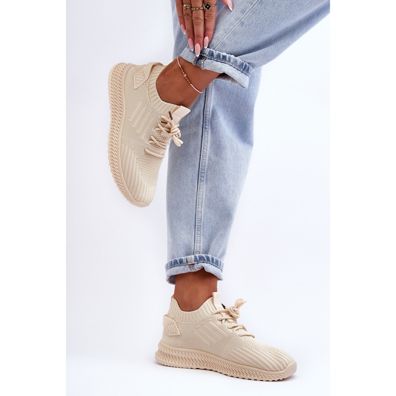 PG1 Női bebújós textil tornacipő Bézs Zauna 1