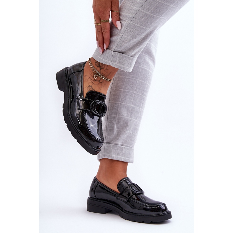 PG1 Lakkozott Platform Loafers Black Jarren fekete 2