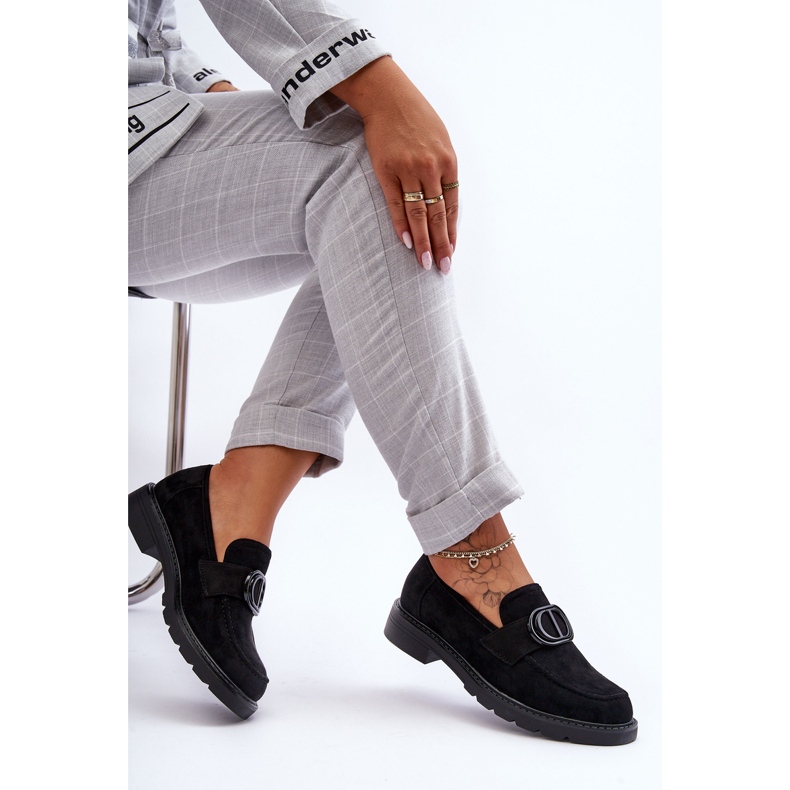 PG1 Velúr Platform Loafers Black Jarren fekete 2