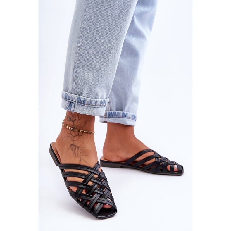 PS1 Női szandál csíkokkal Fekete Doralia 1