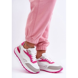 PG1 Női Platform sportcipők, fehér és rózsaszín Henley 2