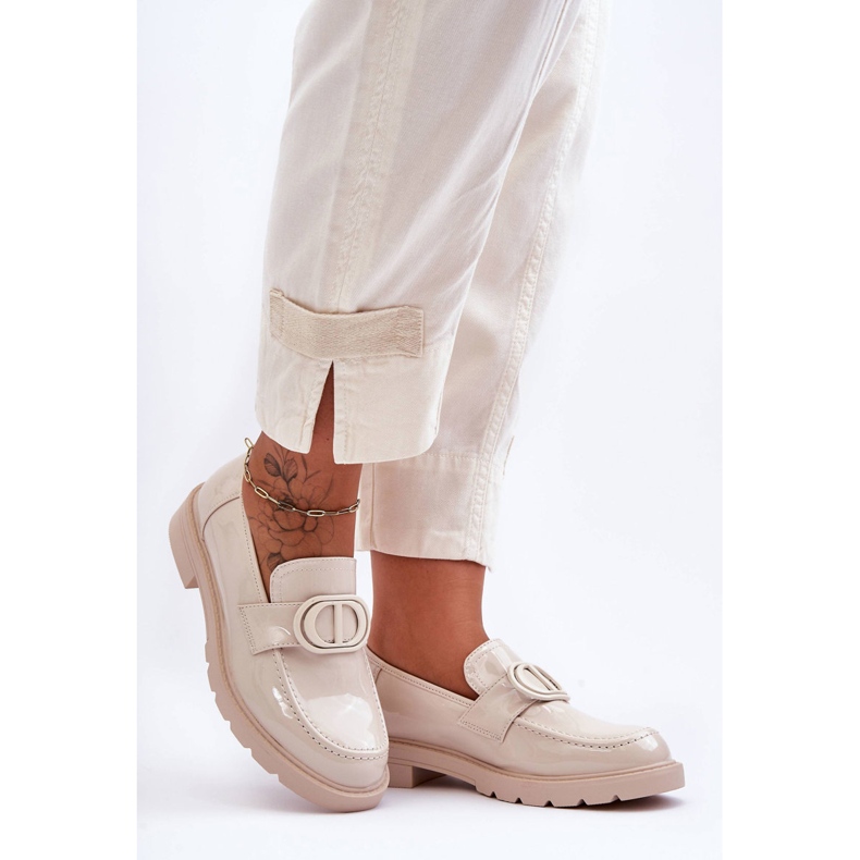 PG1 Lakkozott Platform Loafers Beige Jarren bézs 1