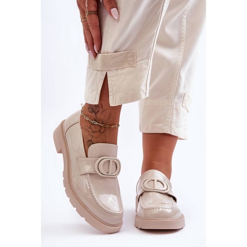 PG1 Lakkozott Platform Loafers Beige Jarren bézs 2