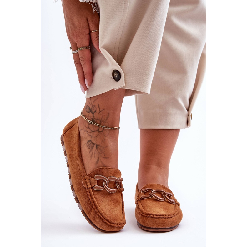 PG1 Női velúr lapos naplopók barna Appia 1