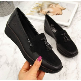 Rieker W RKR395 fekete ék alakú cipő 1