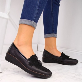 Rieker W RKR395 fekete ék alakú cipő 2