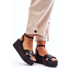 Kényelmes női ékszandál, fekete Laurie 4