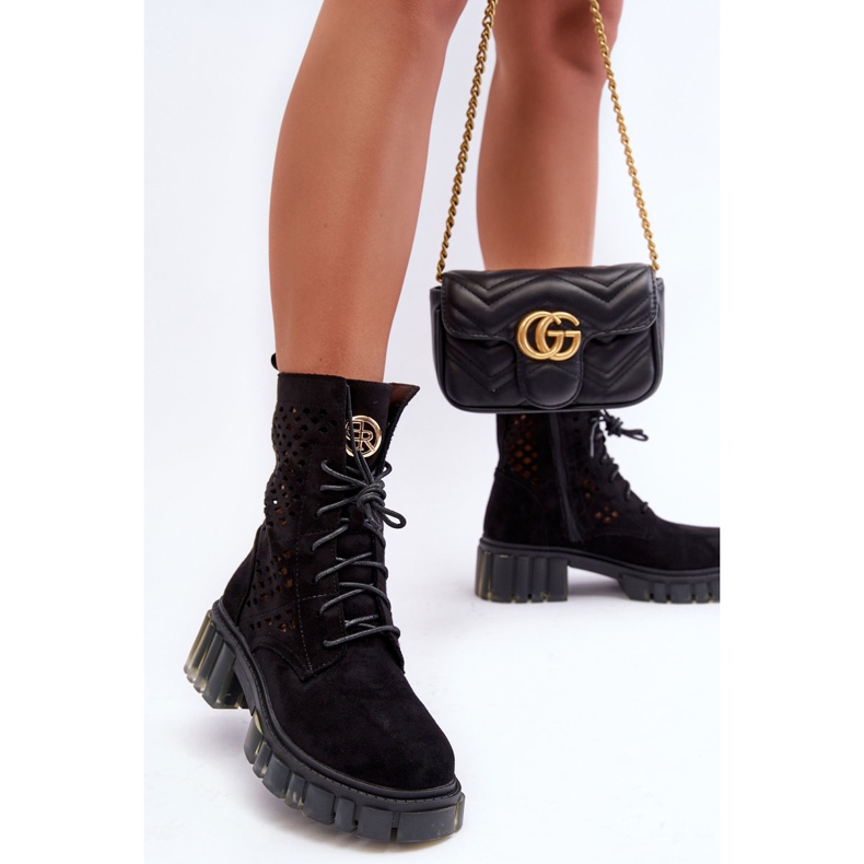 Áttört csizma Dolgozók Fekete Ideális esetben 2