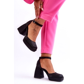 PA1 Divatos pumpák masszív sarkú fekete Sandia 2