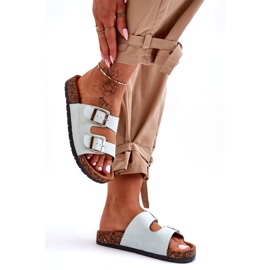 MSMG Női bebújós szandál Cortina Mint zöld 2