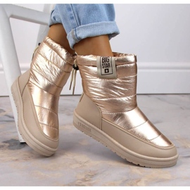 Metál hócsizma Big Star W INT1589D bézs aranysárga 1