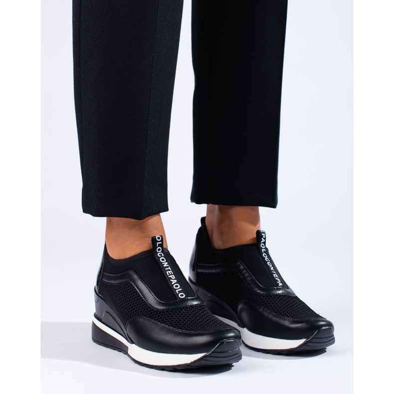 VINCEZA áttört cipők fekete 1