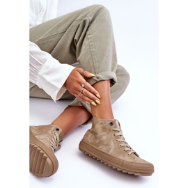 Női tornacipő Big Star High meleg bézs GG274071 1