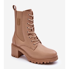 Vinceza Női bőr bokacsizma bézs Esnar 2