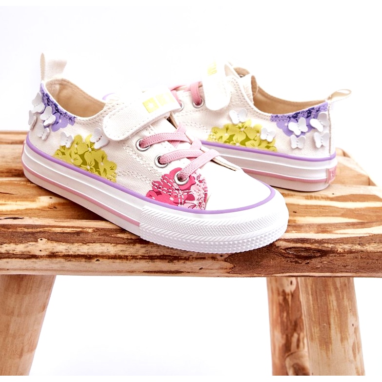 Gyermek alacsony tépőzáras tornacipő Big Star LL374061 fehér 2