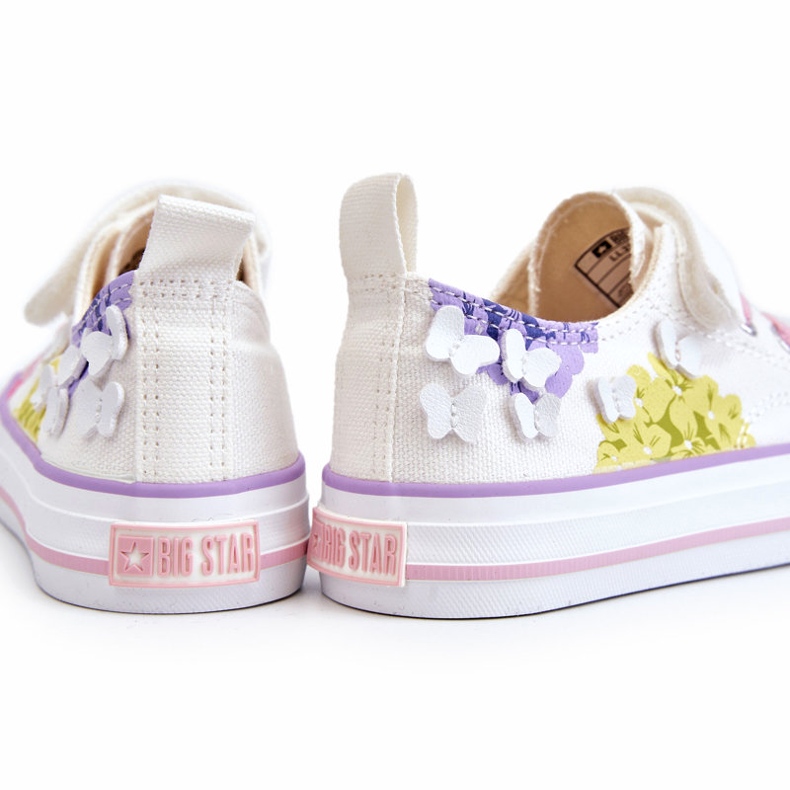 Gyermek alacsony tépőzáras tornacipő Big Star LL374061 fehér 1